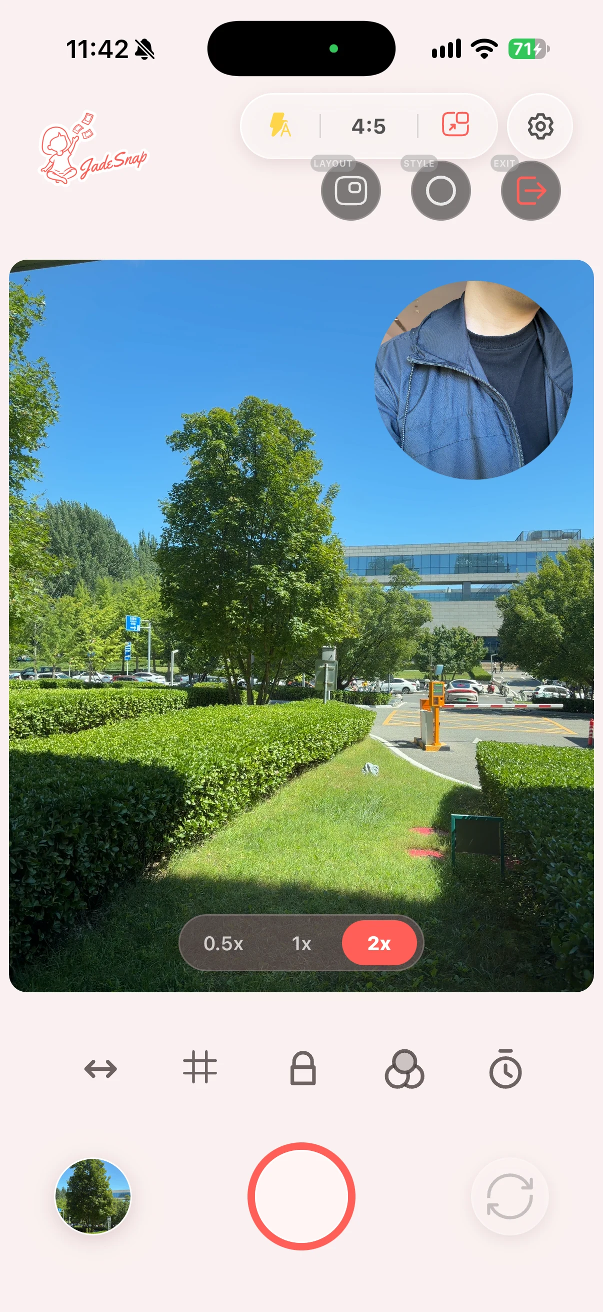 JadeSnap dual camera · picture in picture